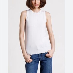 Cotton Cashmere Frayed Tank -
Minnie Rose
